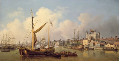 Die Themse und der Tower von London angeblich am Geburtstag des Königs, 1771 von Samuel Scott